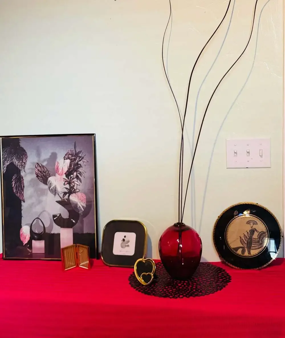 Pilgrim Vintage Hand-Blown Pink Cranberry Art Glass Vases Mid Century Modern MCM